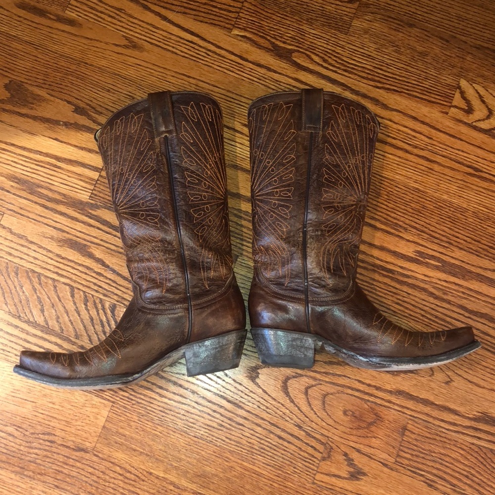 Cavenders Leather Cowboy Boots - Picture 2 of 8